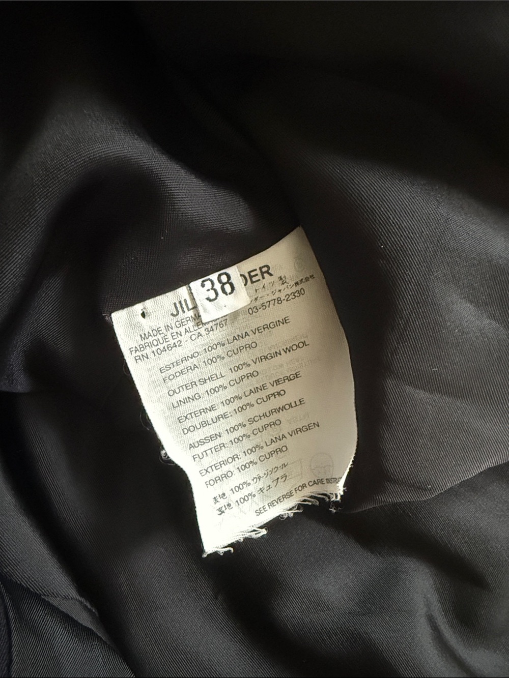 Jil Sander Navy Collarless Blazer Jacket FR38/US 6 - Picture 5 of 7